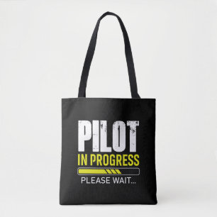 Pilot in Progress… Please Wait   Pilot Gift Idea Tote Bag