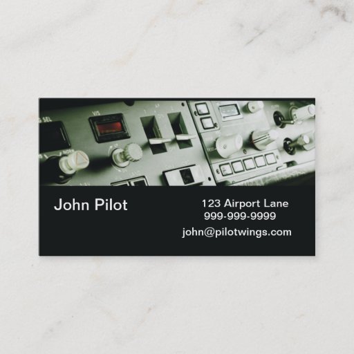 Customizable Pilot Instruments Business Cards