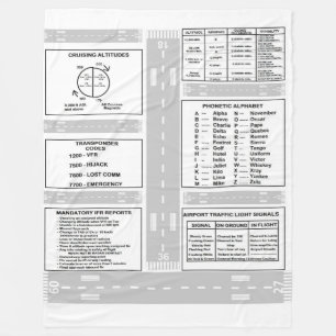 Pilot Kneeboard Fleece Blanket