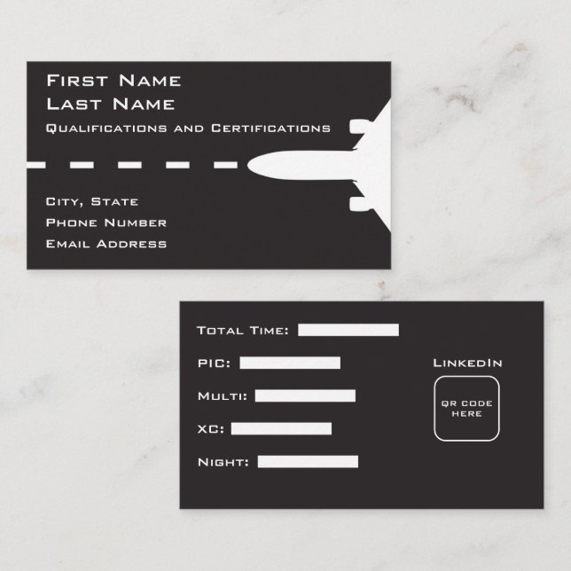 Pilot Micro Resume Business Card (Front/Back)