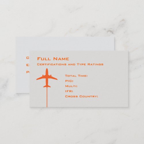 Pilot Micro Resume Business Card