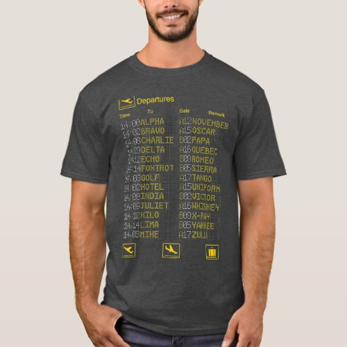 Pilot Military Alphabet T_Shirt