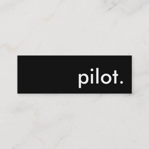 pilot. business card templates