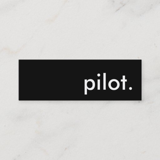 Customizable pilot. business card templates
