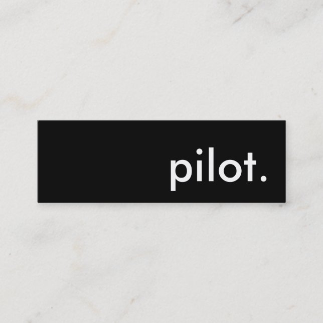 pilot. mini business card (Front)