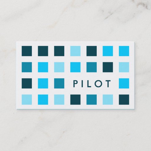 Customizable PILOT (mod squares) Business Card Template