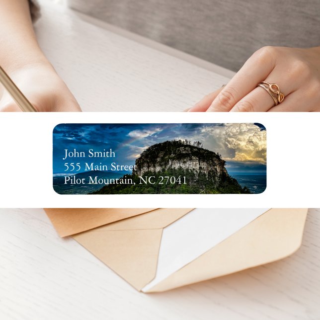 Pilot Mountain NC State Park | after storm rainbow Label (Creator Uploaded)