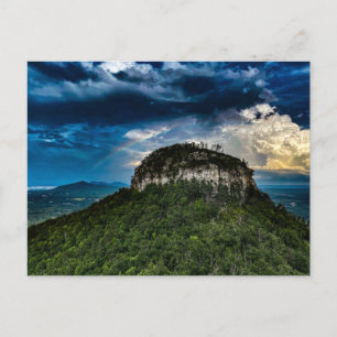 Pilot Mountain NC State Park after storm rainbow Postcard