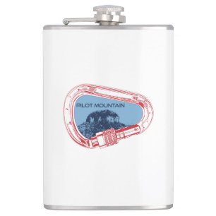 Pilot Mountain North Carolina Climbing Carabiner Flask