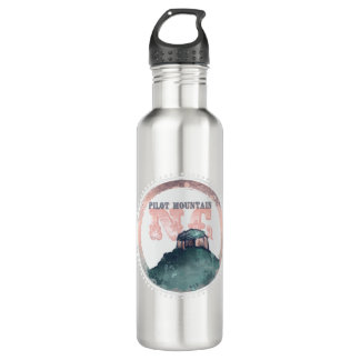 Pilot Mountain North Carolina State Park Hiker Stainless Steel Water Bottle