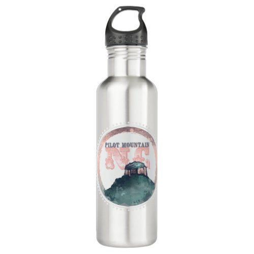 Pilot Mountain North Carolina State Park Hiker Stainless Steel Water Bottle