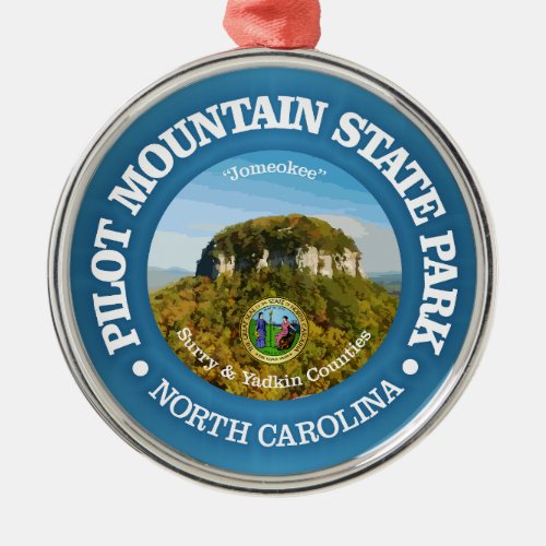 Pilot Mountain SP Metal Ornament