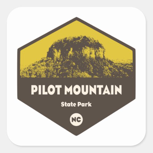 Pilot Mountain State Park North Carolina Square Sticker