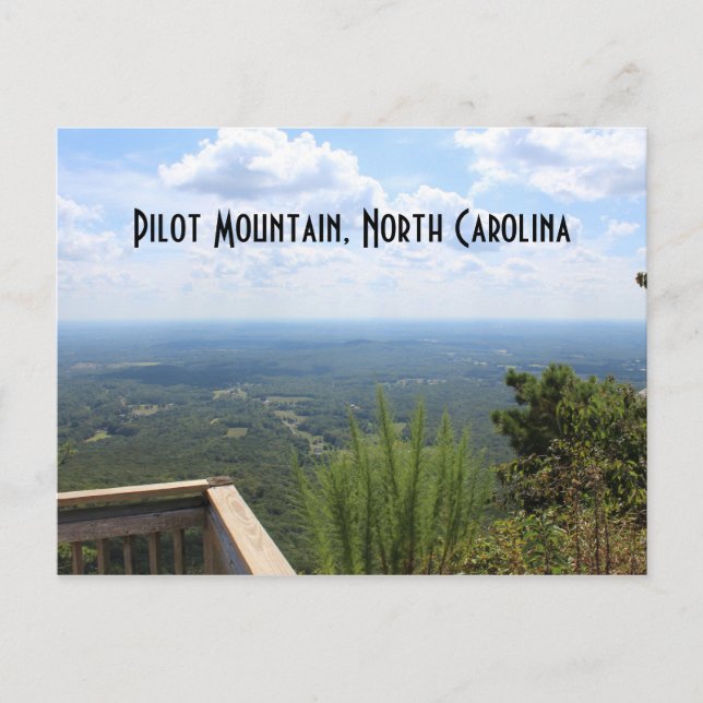 Pilot Mountain Vacation Keepsake North Carolina Postcard (Front)
