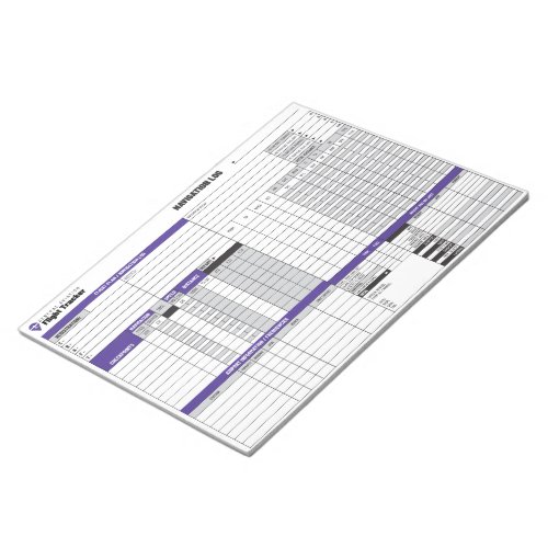 Pilot Navigation Log Notepad