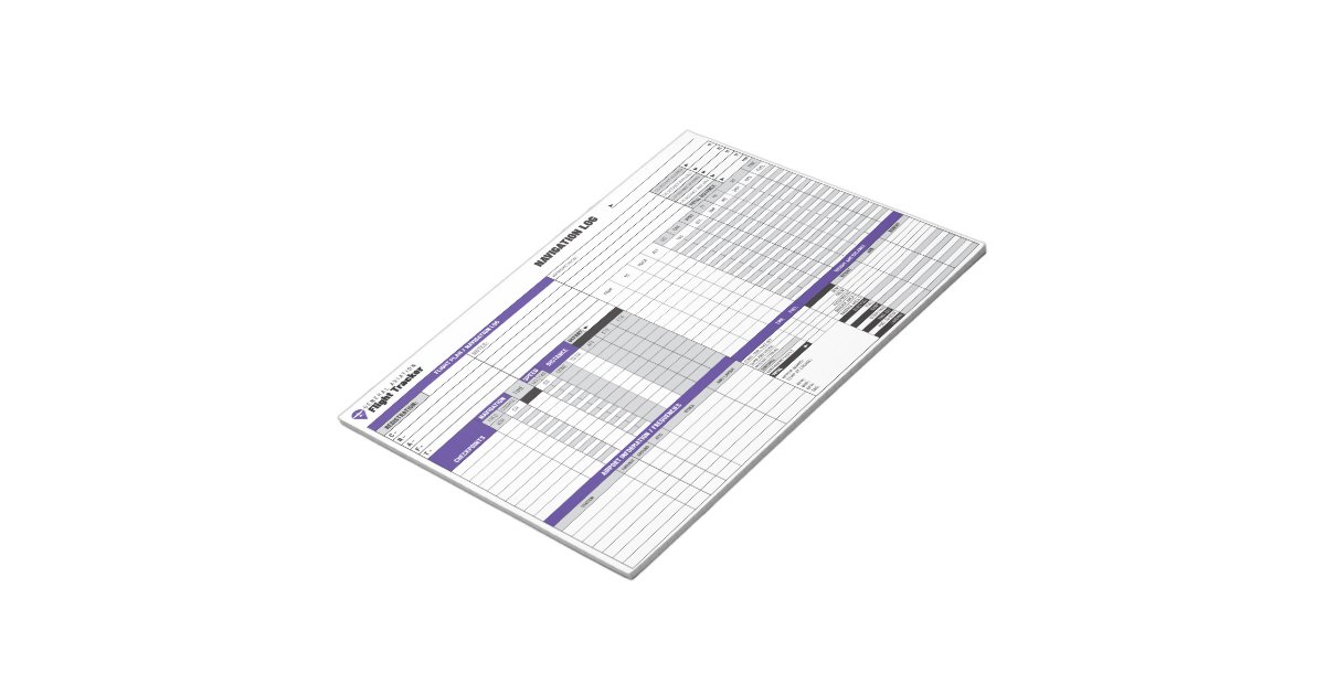 Pilot Navigation Log Notepad | Zazzle