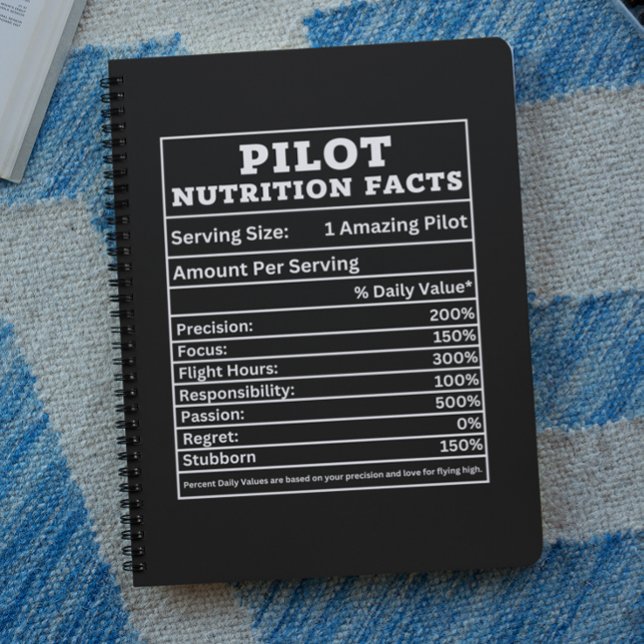 Pilot Nutrition Facts – Funny Aviation Gift Design Notebook (Pilot Nutrition Facts – Funny Aviation Gift Design Notebook)