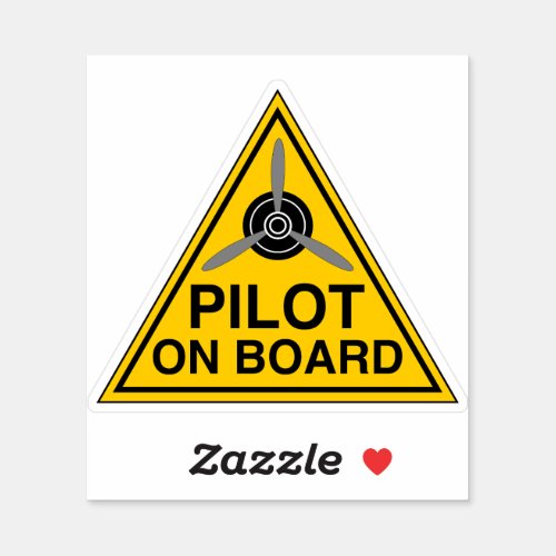 Pilot on Board sign Sticker