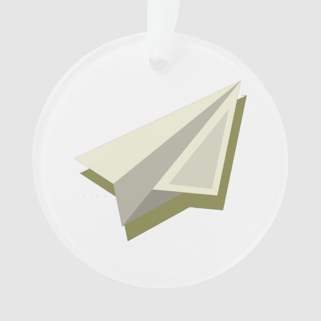 Pilot Paper Plane Design  Ornament (Front)