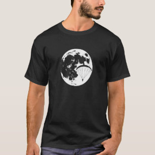 Pilot Paraglider Paragliding Vintage Moon Flying T-Shirt