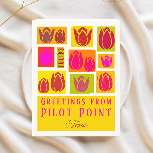 Pilot Point Texas Tulip  Postcard