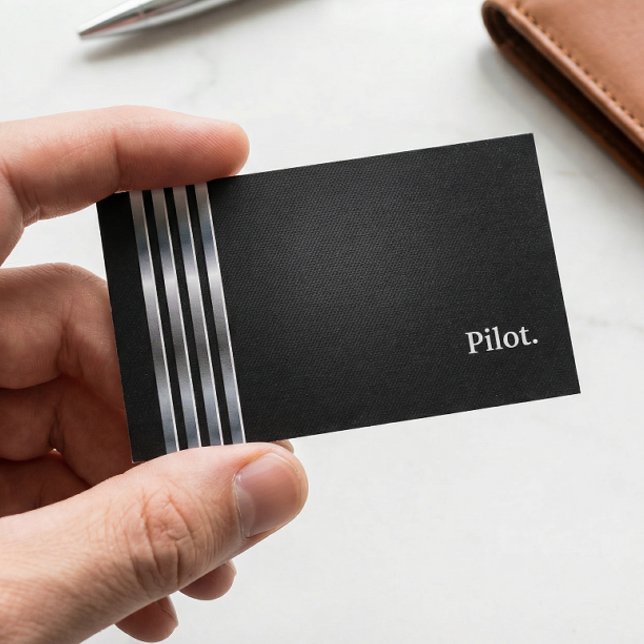 Pilot Professional Black Silver Business Card (Creator Uploaded)