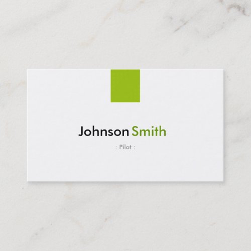 Pilot _ Simple Mint Green Business Card