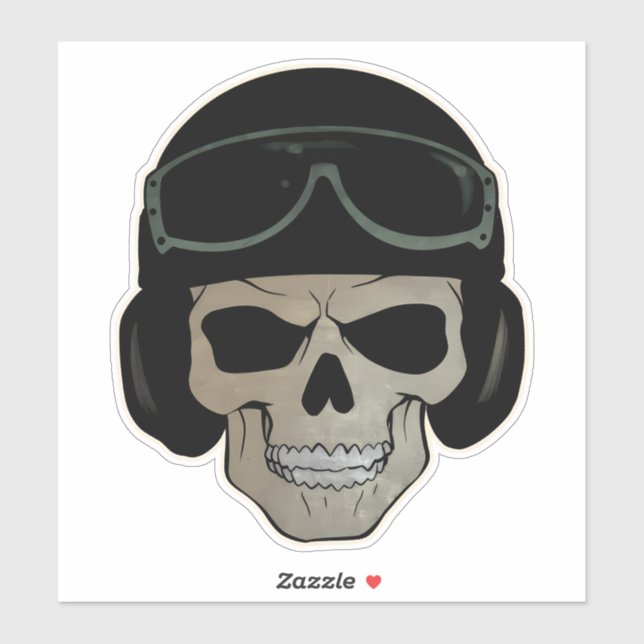Pilot Skull Sticker (Sheet)