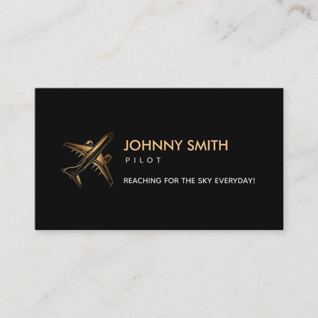 Pilot Slogans Business Card (Front)