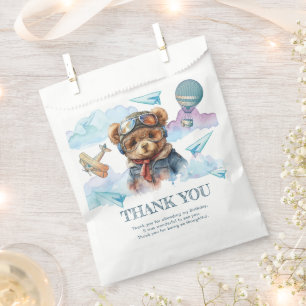 Pilot Teddy Bear Birthday or Baby Shower  Favor Bag