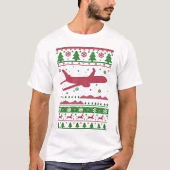 Pilot Ugly Christmas T-shirt by mcgags at Zazzle