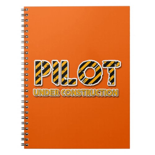 Pilot Under Construction Spiral Photo Notebook