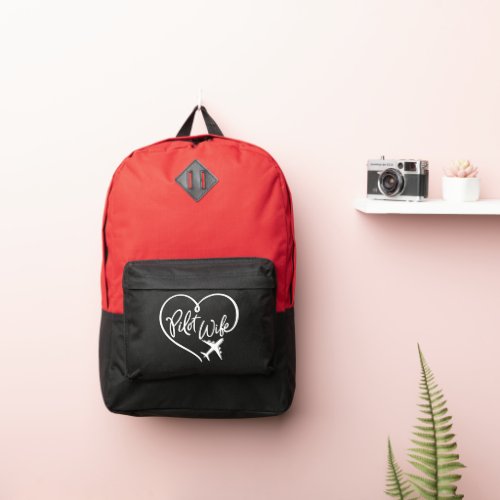 Pilot Wife one color logo Port Authority Backpack