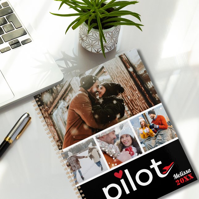 Pilot Wife Typography & Airplane,Minimalist Photo Planner (Creator Uploaded)