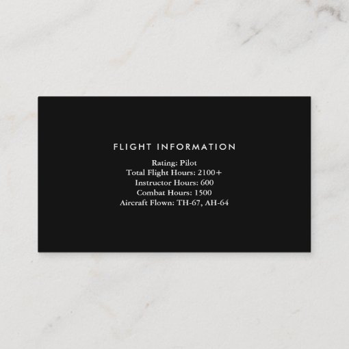 Pilot Wings Army Aviator Business Card Zazzle