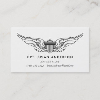 Pilot Wings Army Aviator Business Card