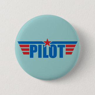 Pilot Wings Badge - Aviation Button