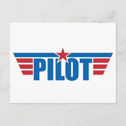 Pilot Wings Badge _ Aviation Postcard