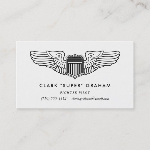 Pilot Wings Professional Aviator Business Card Zazzle