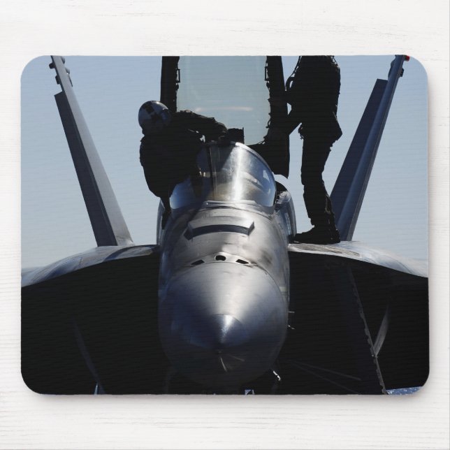 Pilots conducts a pre-flight inspection mouse pad (Front)