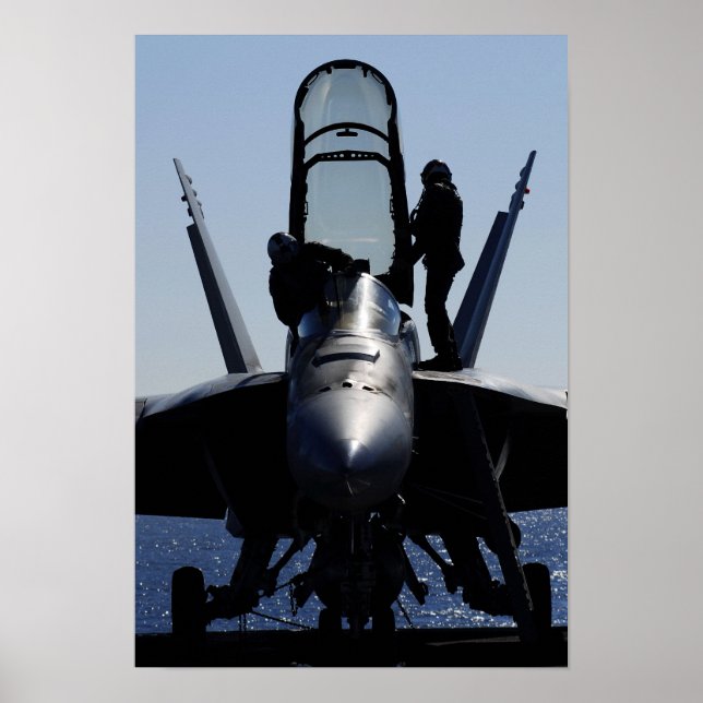 Pilots conducts a pre-flight inspection poster (Front)