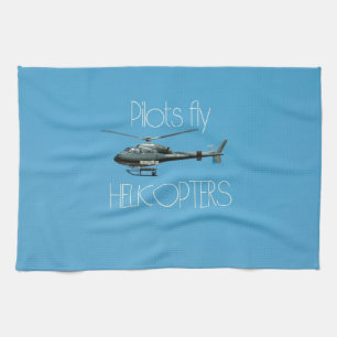 Pilots fly helicopters towel