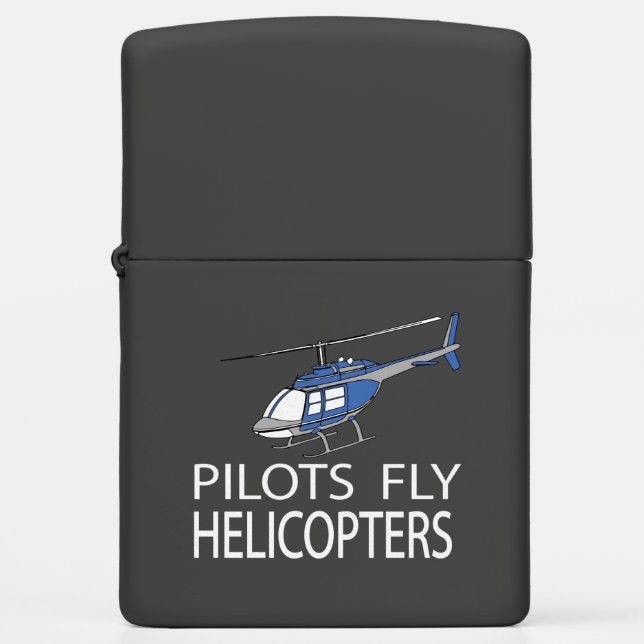 Pilots fly helicopters zippo lighter (Front)
