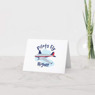 Pilots Fly Higher Letterpress Thank You Card