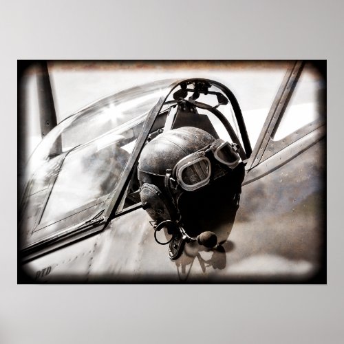 PILOTs GOGGLES and Head Gear Poster