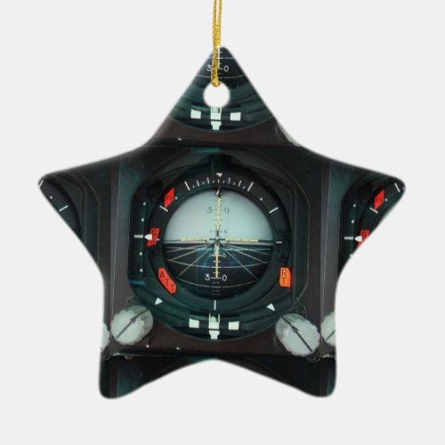 Pilots instrument ceramic ornament