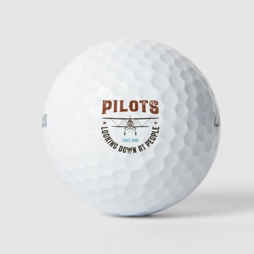 Pilots Looking Down at People Golf Balls