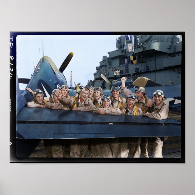 Pilots of USS Lexington CV16 Poster (Front)