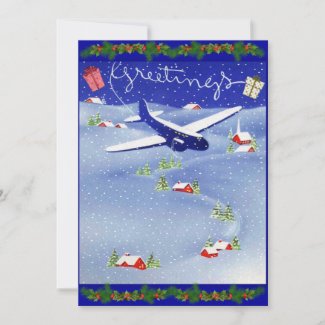 Pilot's Photo Christmas Holiday Card Set