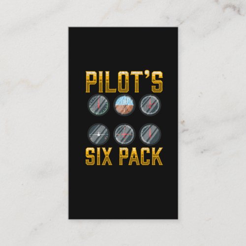 Pilots Six Pack Flight Humor Flight Airplane Lover Business Card